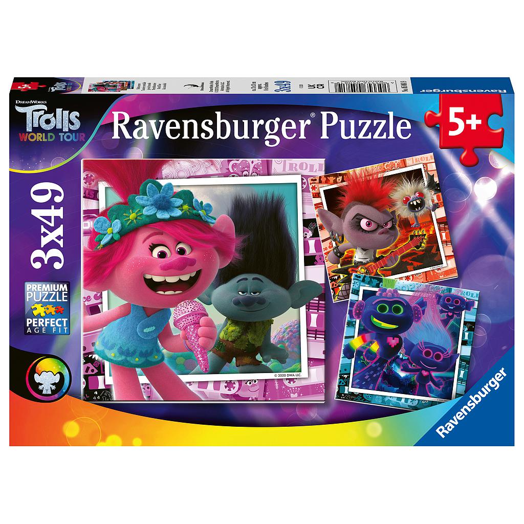 Ravensburger pusle 3x49 tk Trollid 2