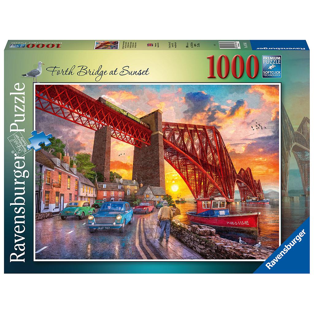 Ravensburger pusle 1000 tk. Forth Bridge päikese..