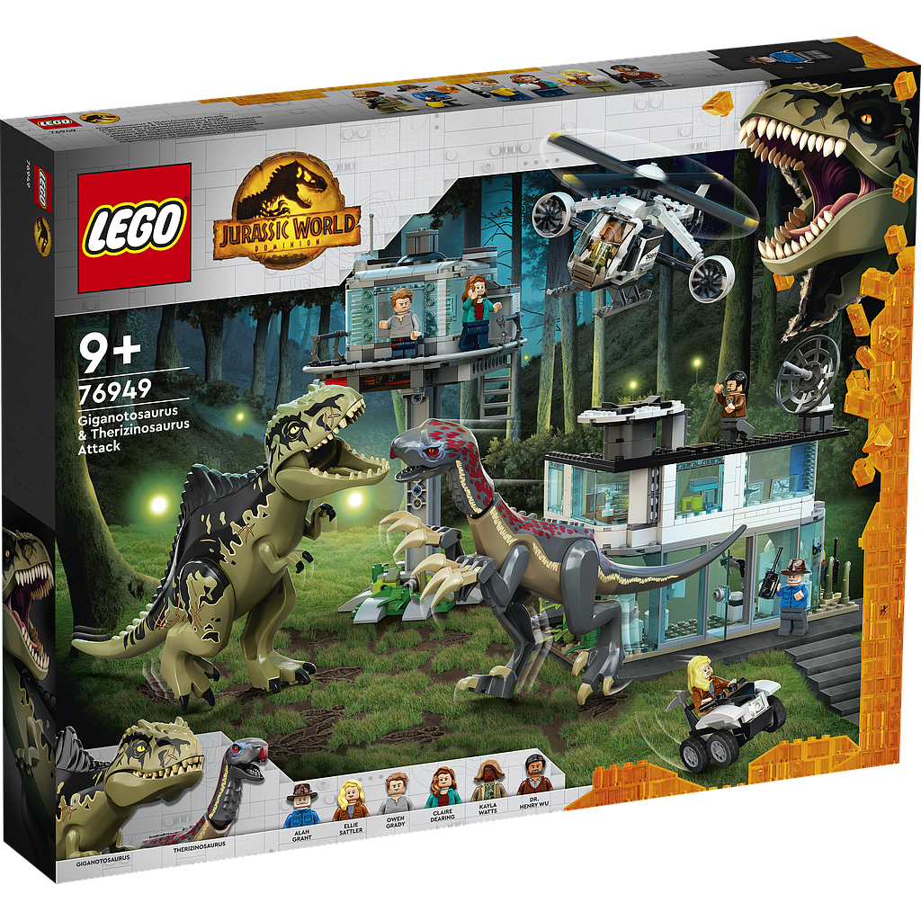 LEGO Jurassic World Giganotosauruse ja Therizinos..