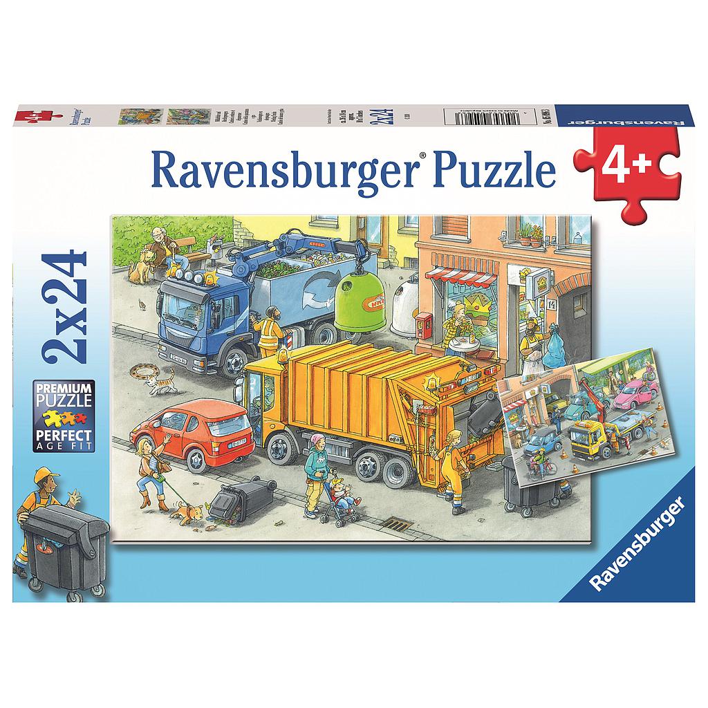 Ravensburger pusle 2x24 tk Prügisorteerimine