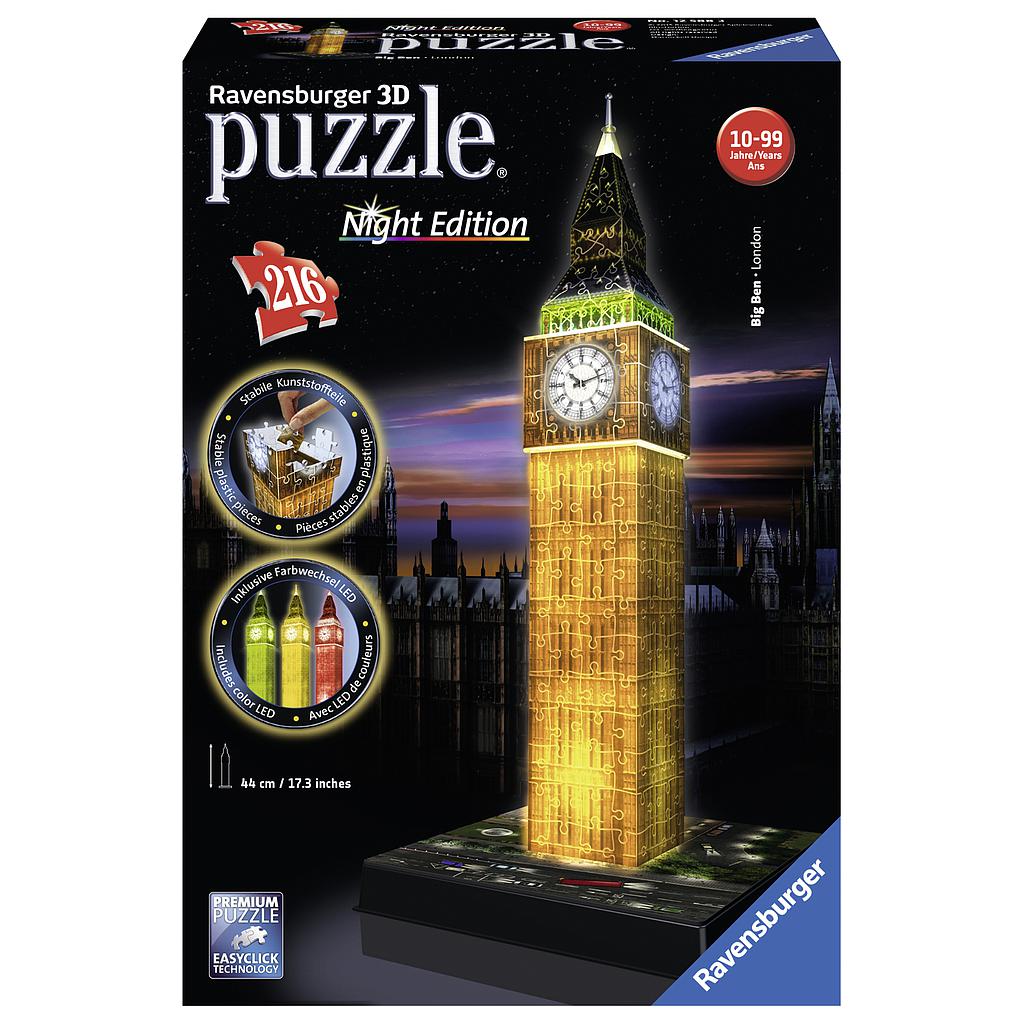 Ravensburger 3D pimedas helendav pusle Big Ben 216..