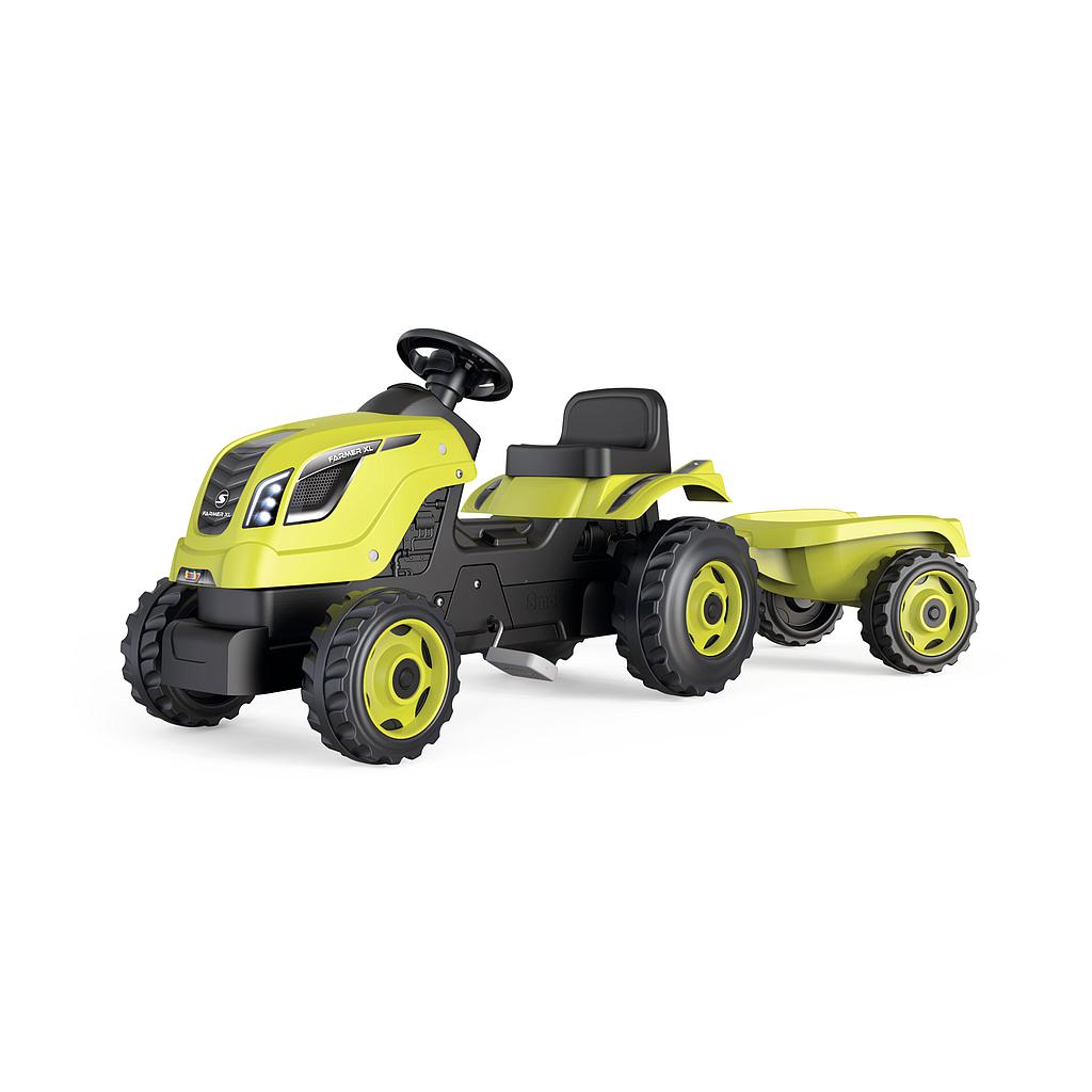 Smoby Traktor kollane Farmer XL käruga