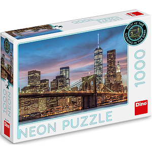 Dino Neon Puzzle 1000 pc Brooklyn Bridge