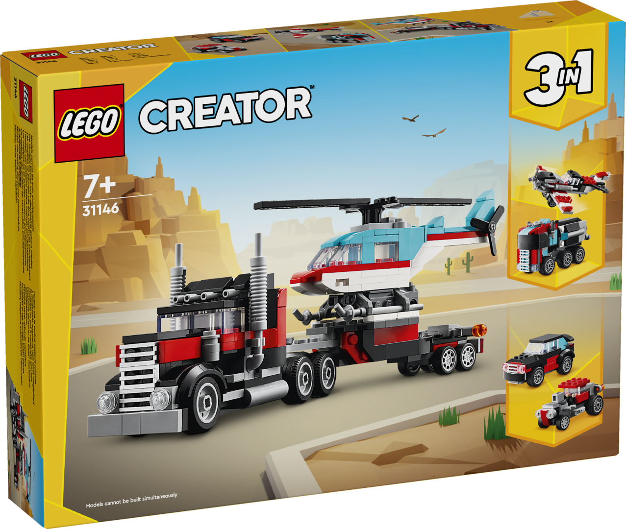 LEGO Creator Treilerauto koos helikopteriga