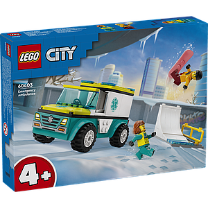 LEGO City Emergency Ambulance and Snowboarder