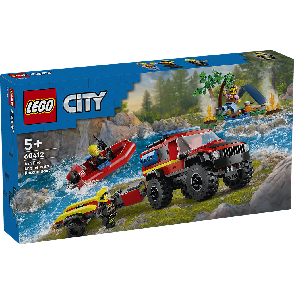 LEGO City 4X4 Tuletõrjeauto koos päästepaadiga