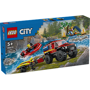 LEGO City 4x4 Fire Engine with Rescue Boat