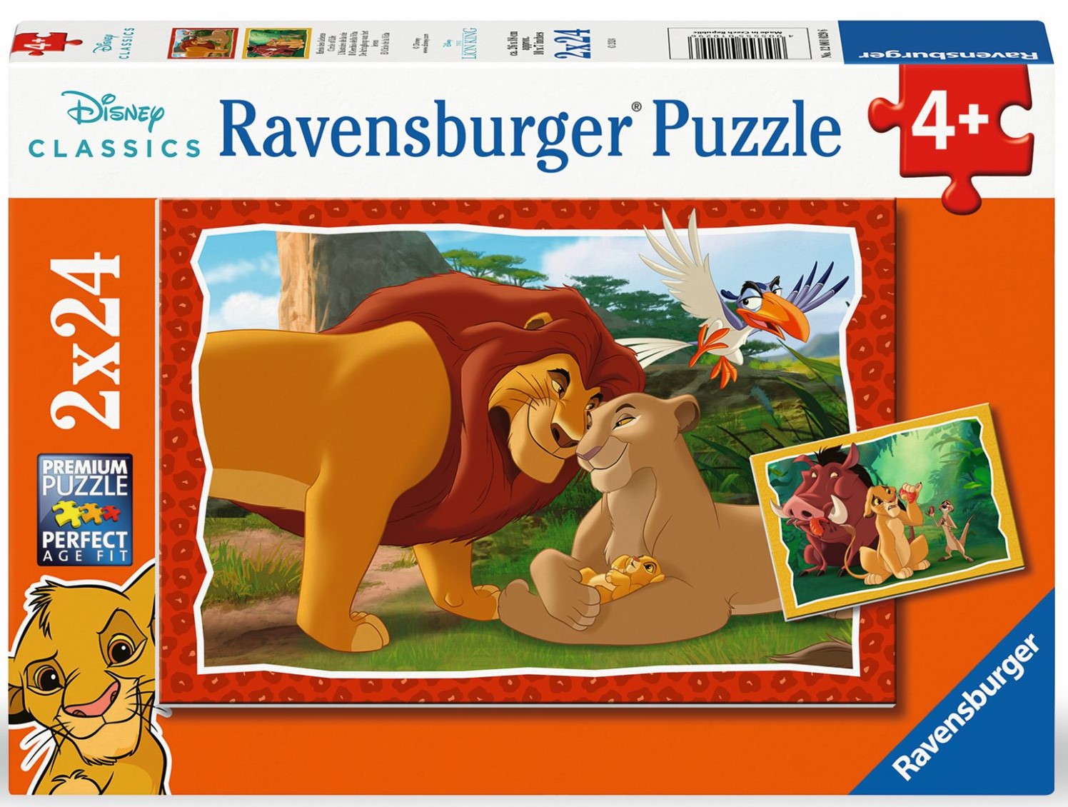 Ravensburger pusle 2x24 tk: Lõvikuninga pere