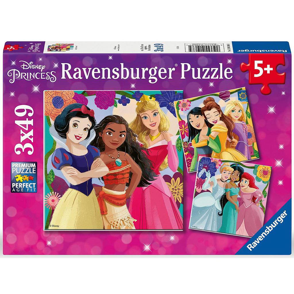 Ravensburger pusle 3x49 tk Disney printsessid