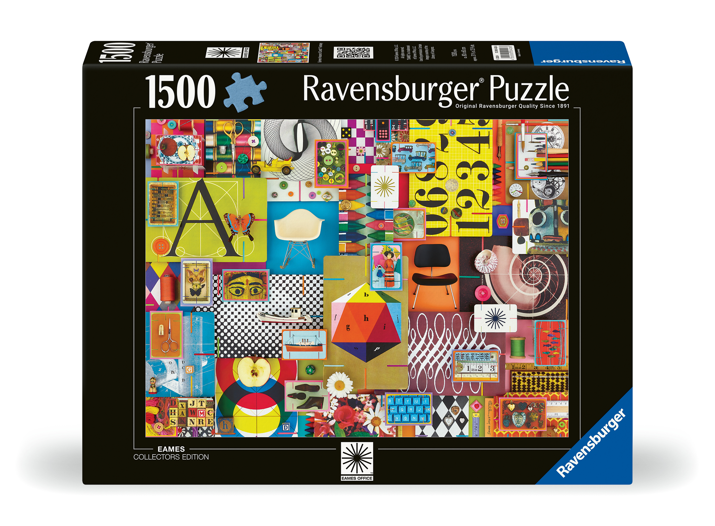 Ravensburger pusle 1500 tk Eamese variatsioonid