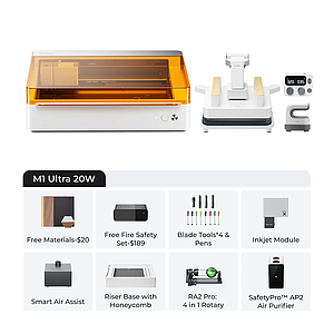 xTool M1 Ultra 20W 4-in-1 Ultimate Craft Bundle