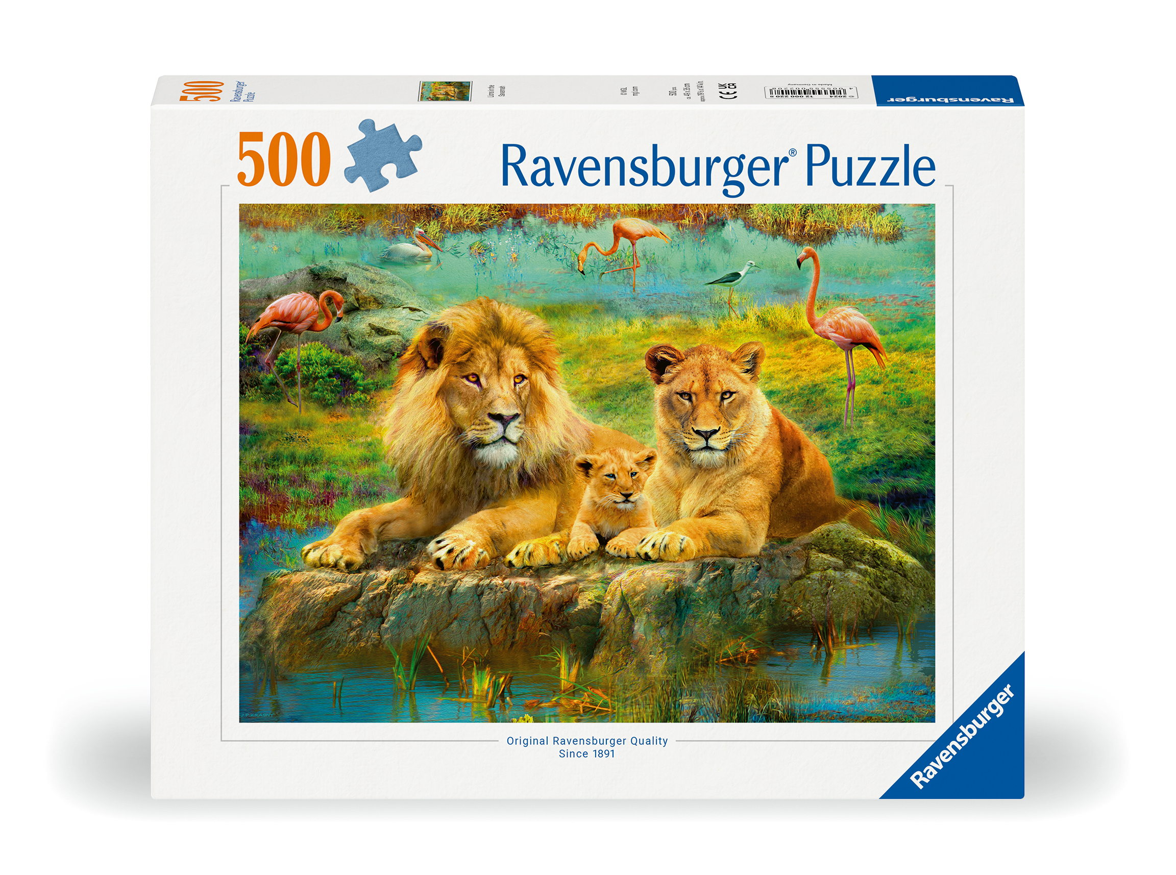 Ravensburger pusle 500 tk Savannilõvid