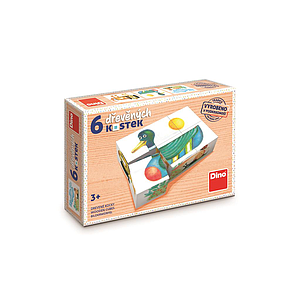 Dino wooden block puzzle 6 pc Duck
