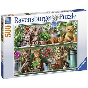 Ravensburger Puzzle 500 pc Cats on the Shelf