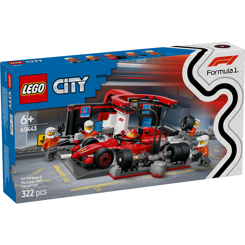 LEGO City F1 Pit Stop & Pit Crew with Ferrari Car