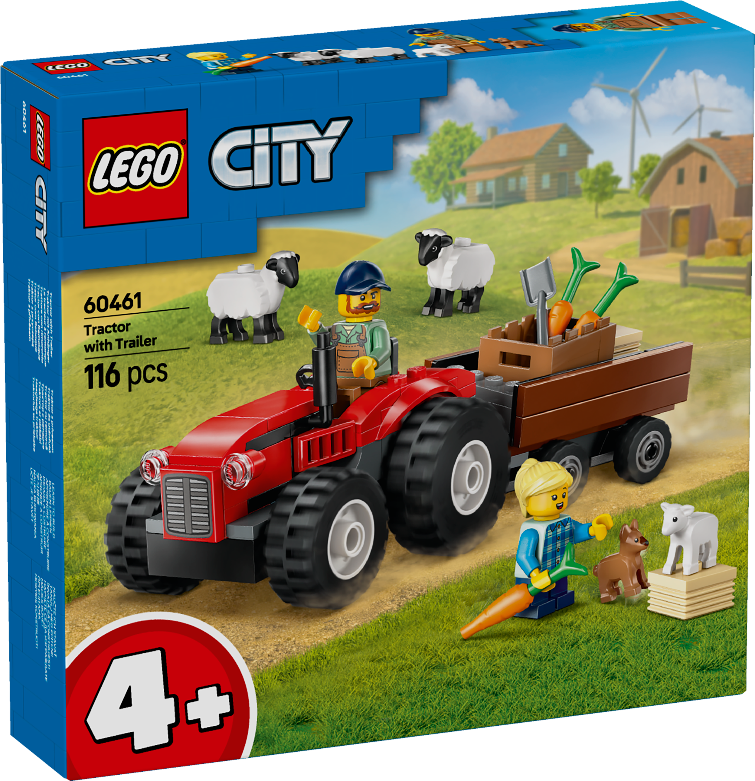 LEGO City Punane farmitraktor haagise ja lambaga