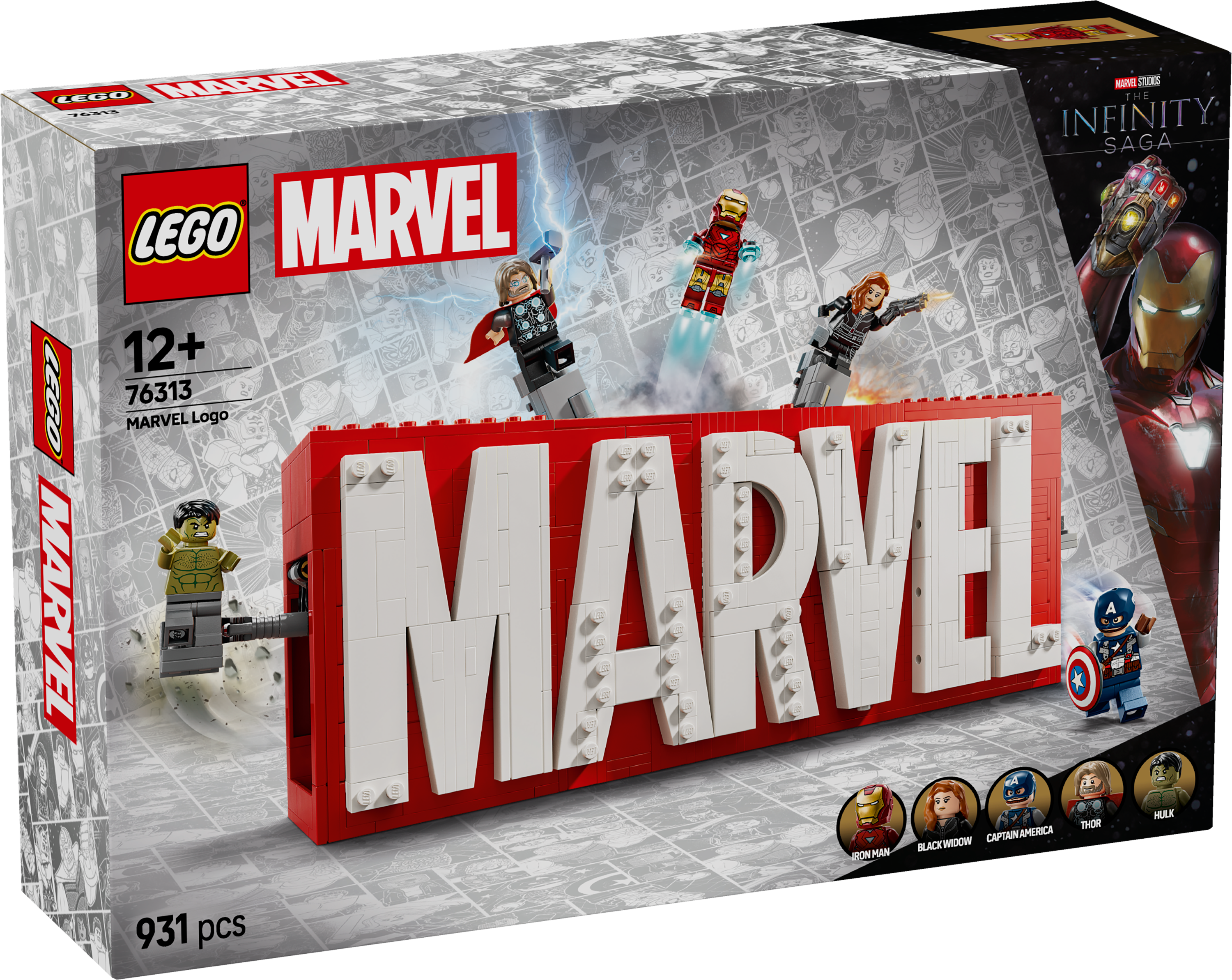 LEGO Super Heroes Marvel logo ja minifiguurid