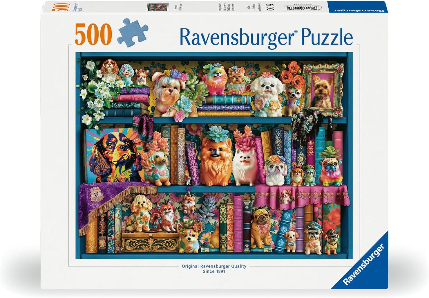 Ravensburger pusle 500 tk: portselan koerad