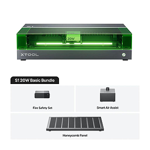xTool S1 20W Diode Laser Cutter Basic Bundle, Class I
