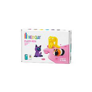 HEY CLAY Modeling Clay 6 pcs: Selection of Furry Animals