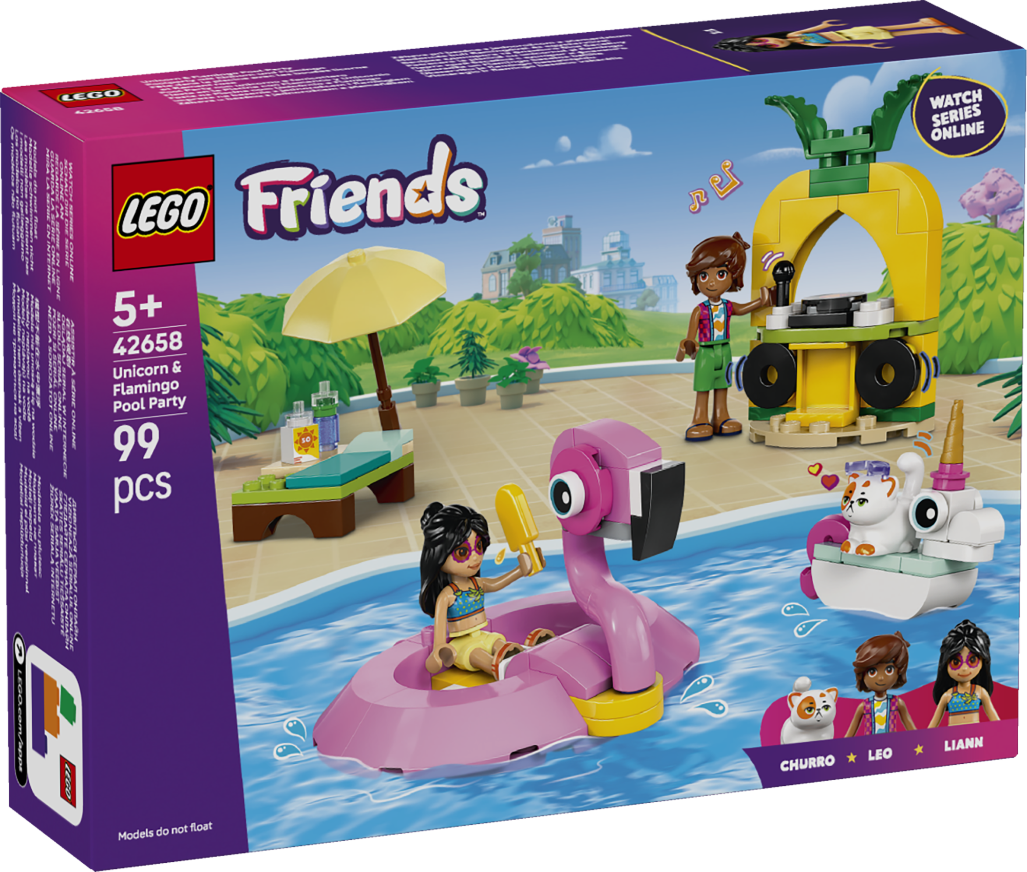 LEGO Friends Ükssarviku ja flamingo basseinipidu