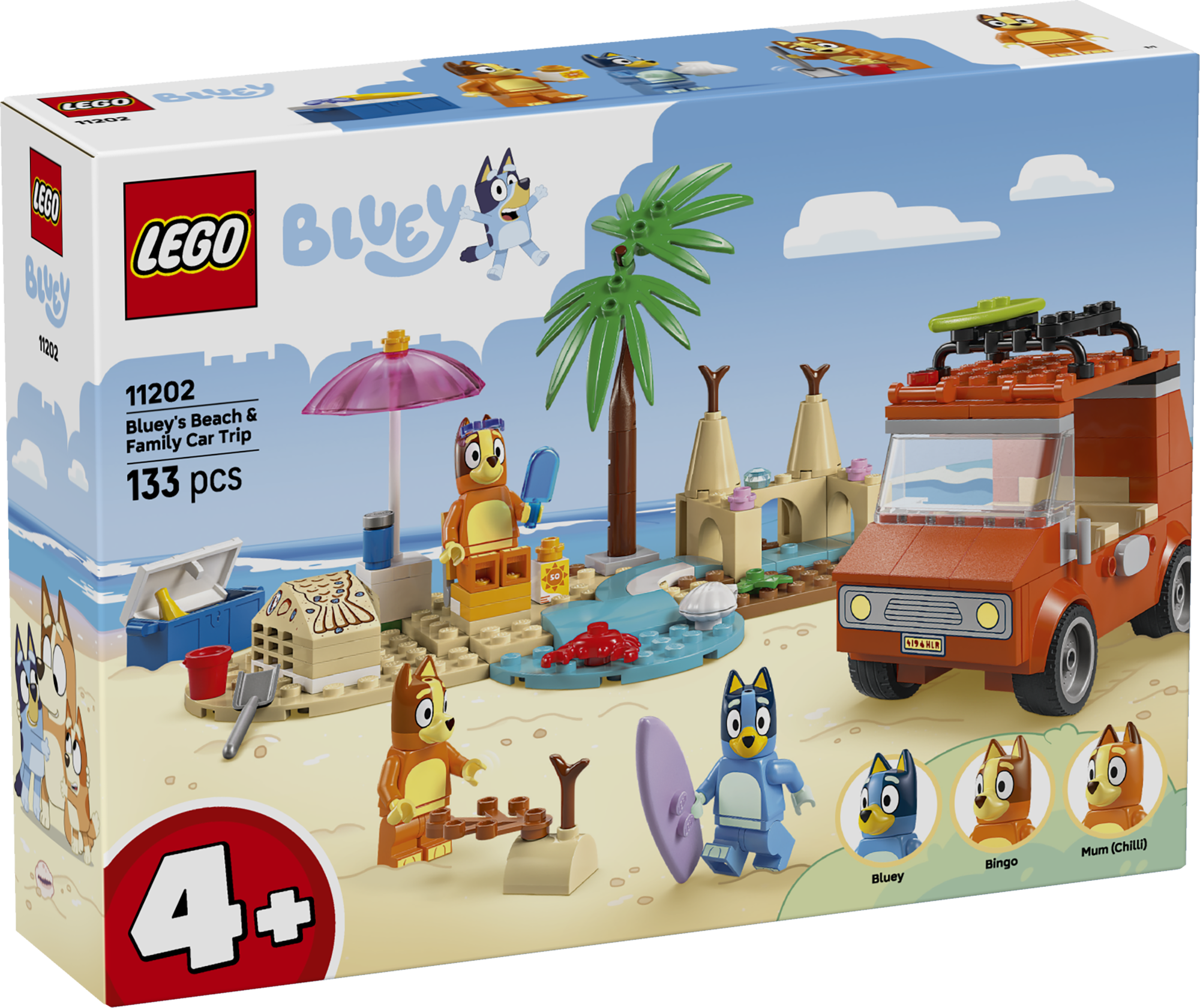 LEGO 4PLUS Bluey ranna- ja autoreis perega