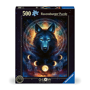 Ravensburger Glow In The Dark Puzzle 500 Pieces: Lunar Wolf