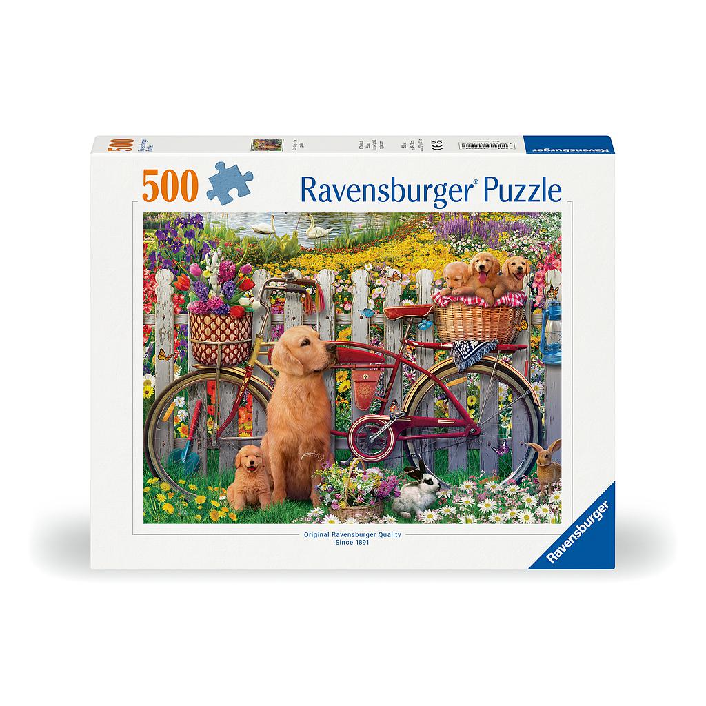 Ravensburger Puzzle 500 Pieces: Cute Dogs In The Garden