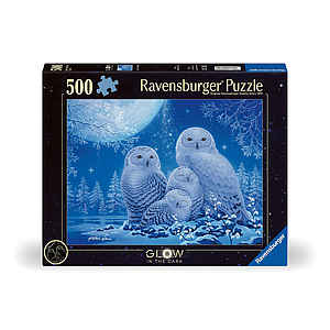 Ravensburger Glow In The Dark Puzzle 500 Pieces: Owls In The Moonlight