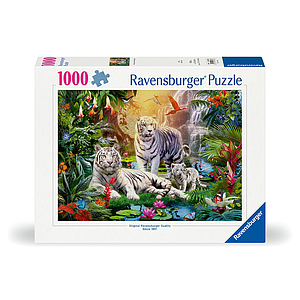 Ravensburger Puzzle 1000 Pieces: White Tiger Family