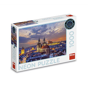Dino Neon Puzzle 1000 Pieces: View On Prague Castle