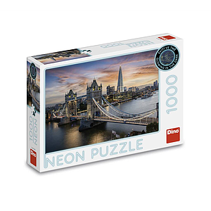 Dino Neon Puzzle 1000 Pieces: Sunset Over Tower Bridge