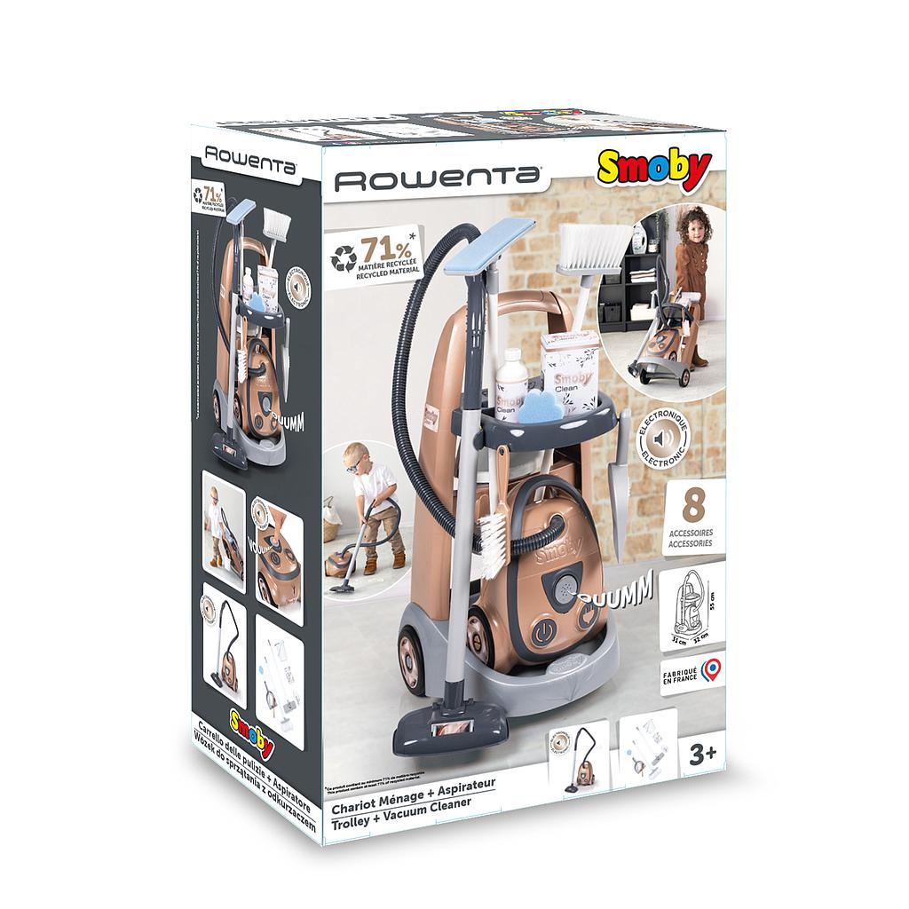 Smoby Cleaning Trolley + Vacuum Cleaner Rowenta