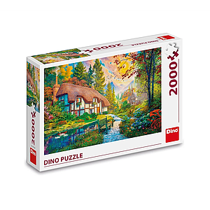 Dino Puzzle 2000 Pieces: House By The River