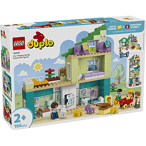 3 in 1 Modern Family House with Figures