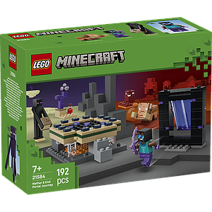 LEGO Minecraft Nether &amp; End Portal Journey