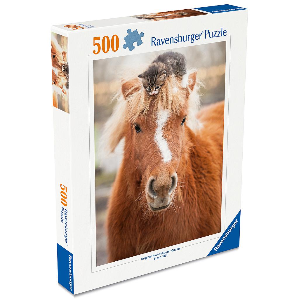 Ravensburger Puzzle 500 Pieces: Pony And Cat