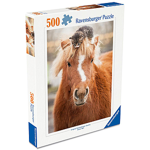 Ravensburger pusle 500 tk: poni ja kass