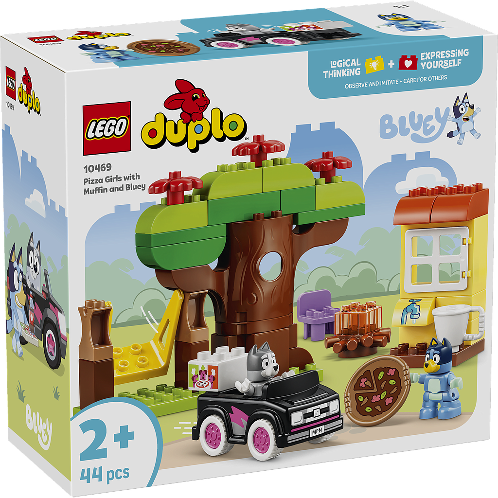 LEGO DUPLO Bluey Pizza Girls with Muffin and Bluey