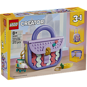 LEGO Creator Stiliseeritud käekott hoiukohaga