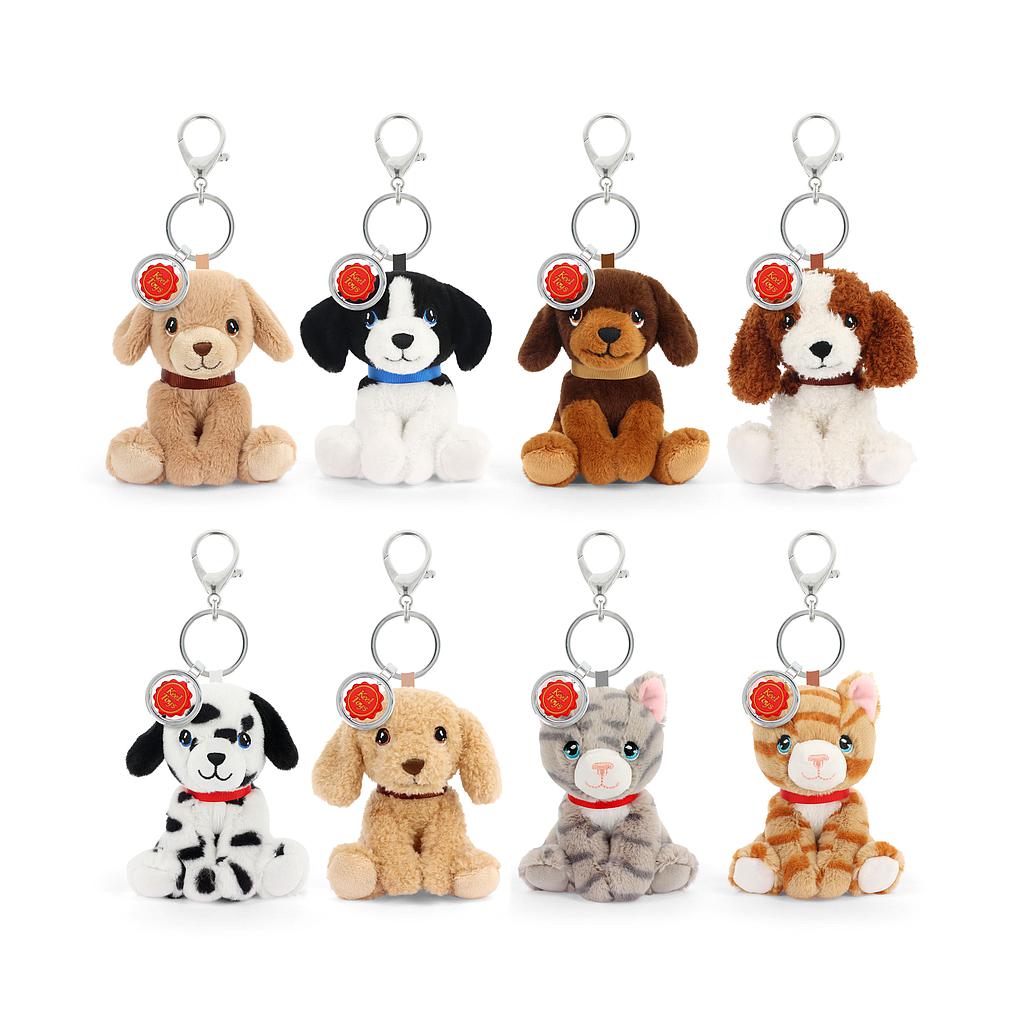 Keel Toys Keeleco Bag Charm: Puppy & Kitty Love, 12 cm - 8 designs