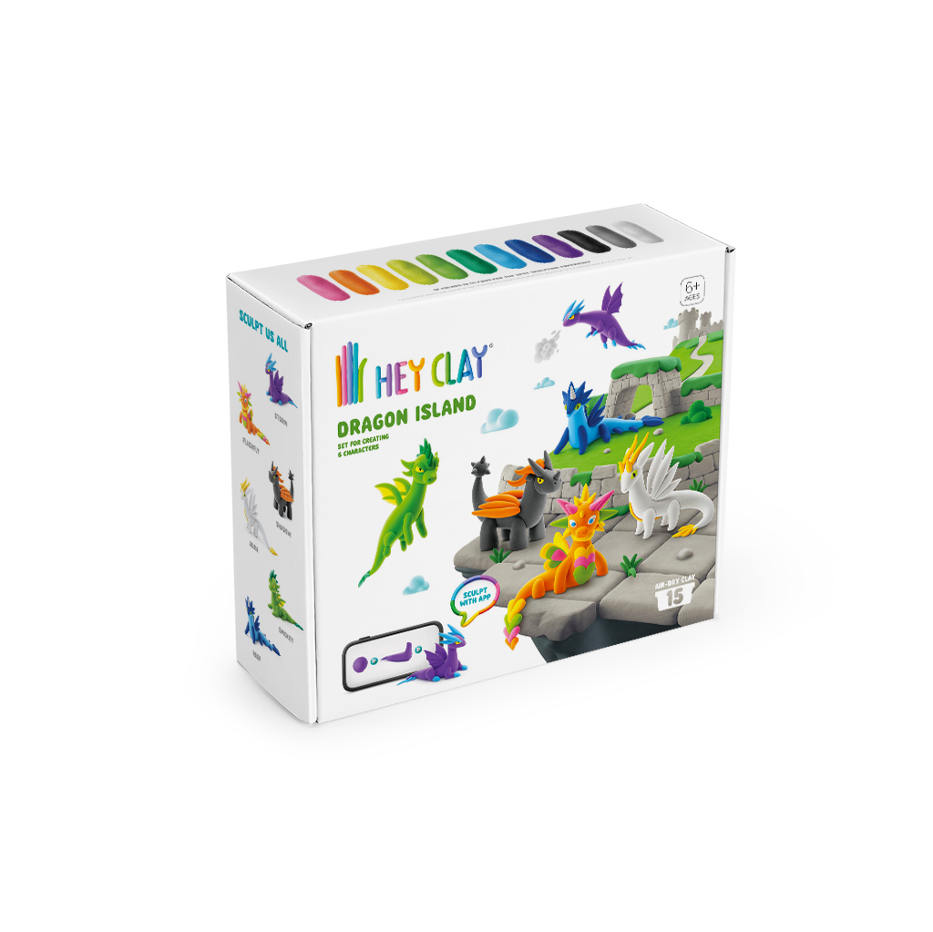 HEY CLAY Modeling Clay 15 Pieces: Dragon Island