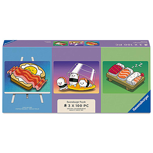 Ravensburger pusle 3x100 tk molbertiga: Kawaii hommiku-, lõuna- ja õhtusöök