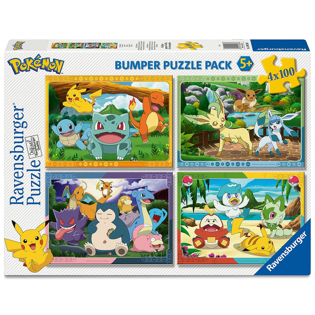 Ravensburger Puzzle 4x100 Pieces: Pokémon Characters