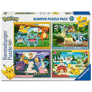 Ravensburger pusle 4x100 tk: Pokémoni tegelased