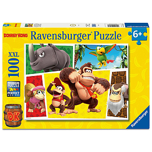 Ravensburger pusle 100 XXL tk: Nintendo Super Mario Donkey Kong - ahvid vabaduses