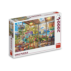 Dino Puzzle 2000 Pcs: Painting Studio