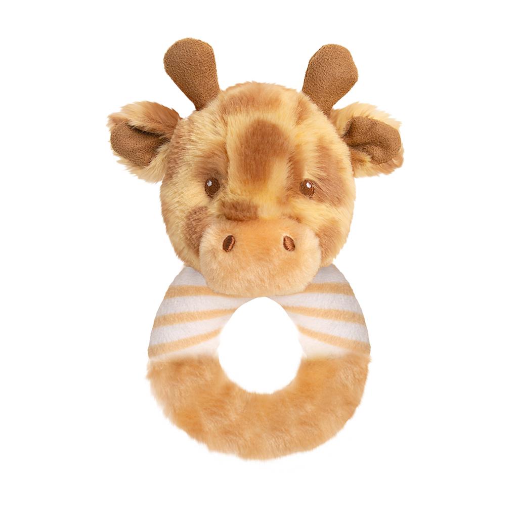 Keel Toys Keeleco Huggy Giraffe Ring Rattle, 14 cm