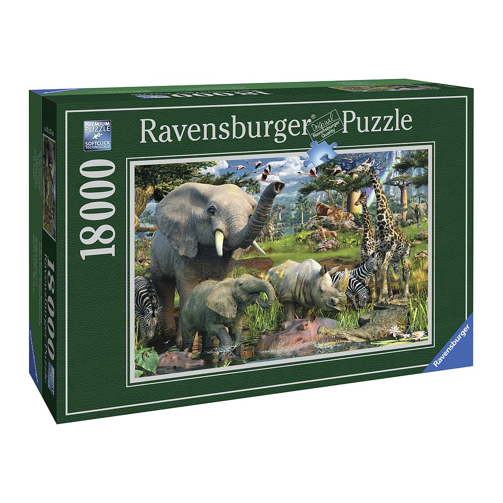 Ravensburger pusle 18000 tk Aafrika loomad