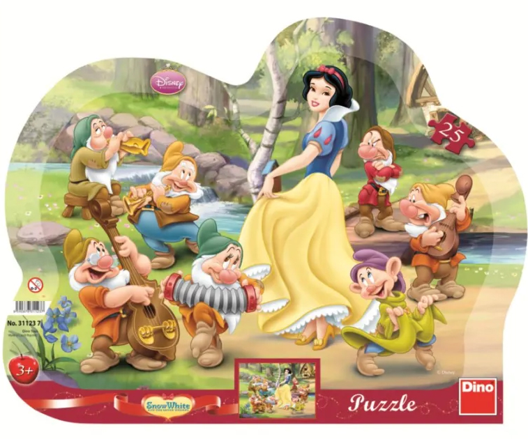 Dino Silhouette Puzzle 25 pc, Disney Snow White